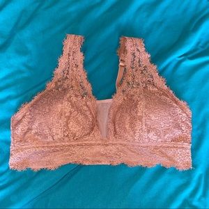 XL Aerie Eyelash Lace Plunge Bralette